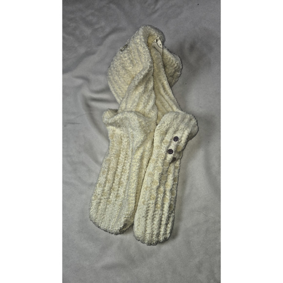 Women’s Non-Slip Slipper Socks – Nordic Knit + Cream Fuzzy Pair-Size M - Picture 3 of 5